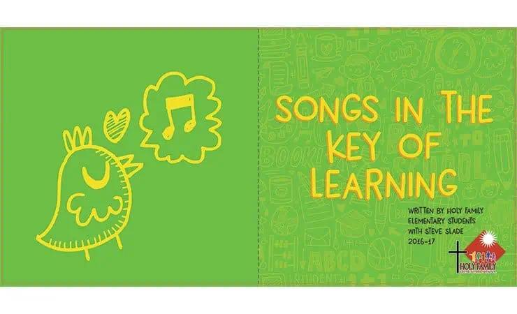 Students from Holy Family Elementary School wrote, performed, and produced their very own CD, entitled Songs in the Key of Learning!