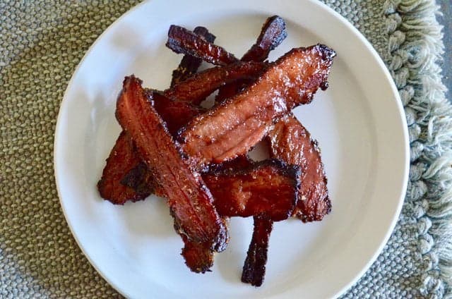 Candied bacon with black pepper