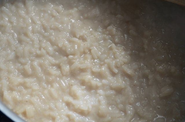 Coconut brown sugar rice pudding