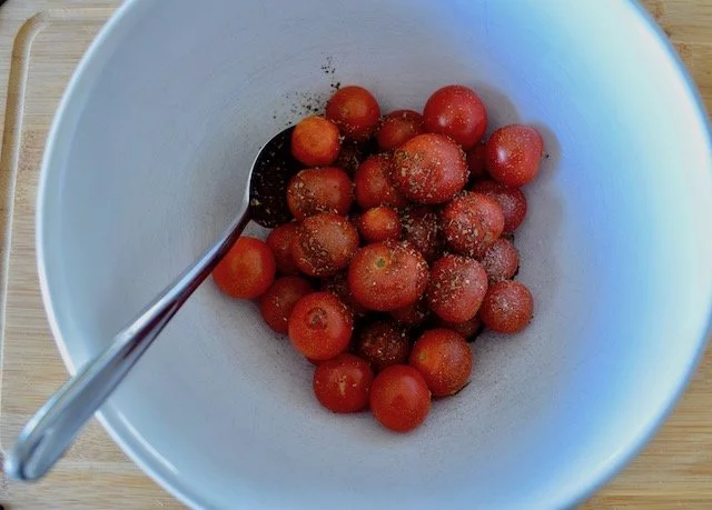 Oven-roasted cherry tomatoes