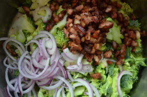 Broccoli and bacon salad