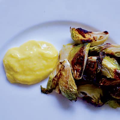 Roasted brussel sprouts and aioli