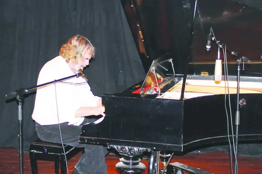 Barnacle Bob on piano in Dawson City