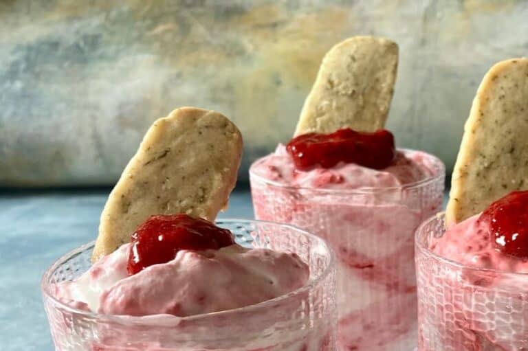 Raspberry Fool With Wild Chamomile Shortbreads