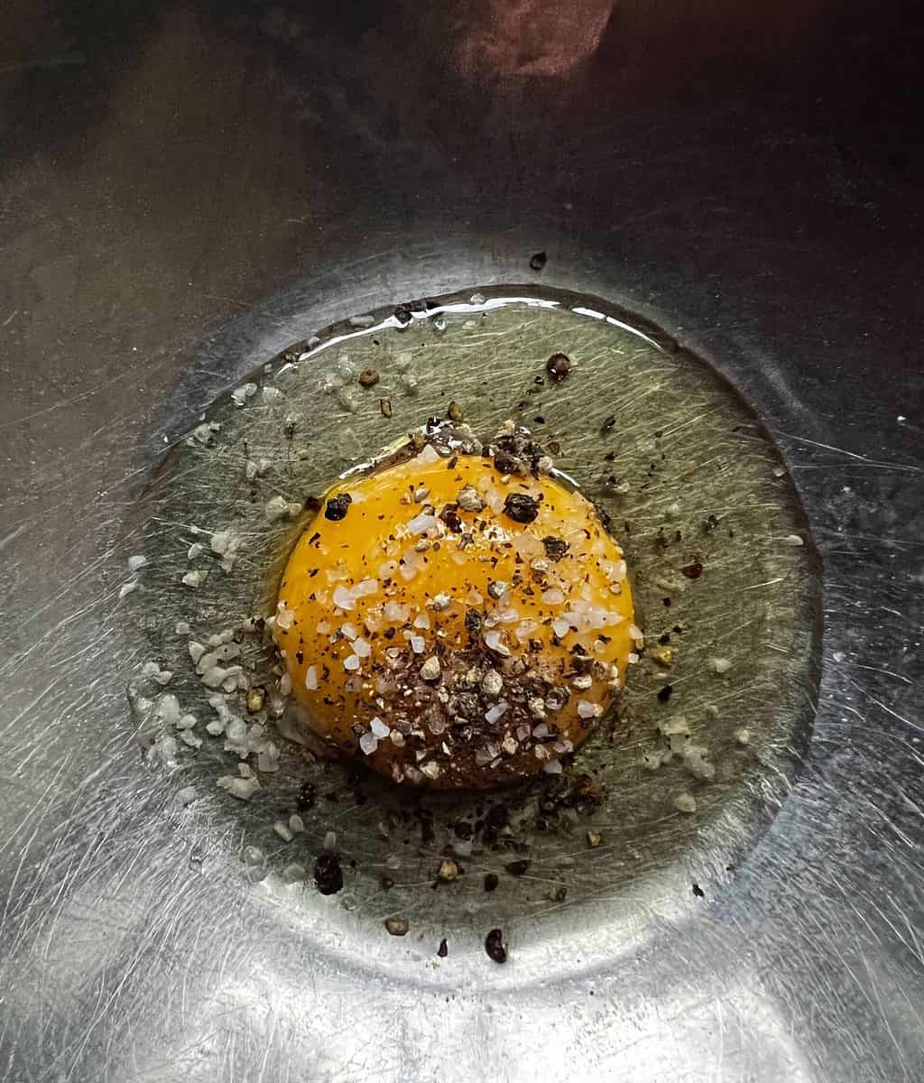 egg yolk in a bowl