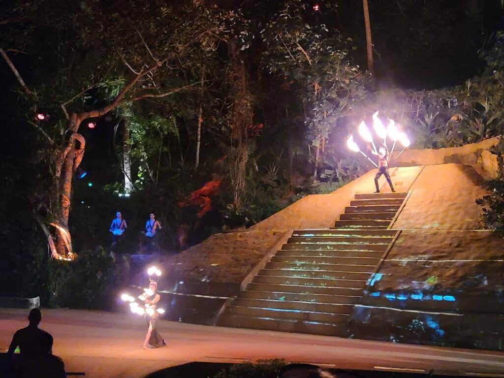 Performers at night in Mexico