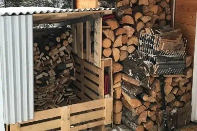 Aichele’s wood storage bin