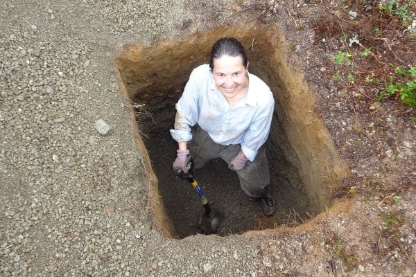 Digging a new outhouse hole