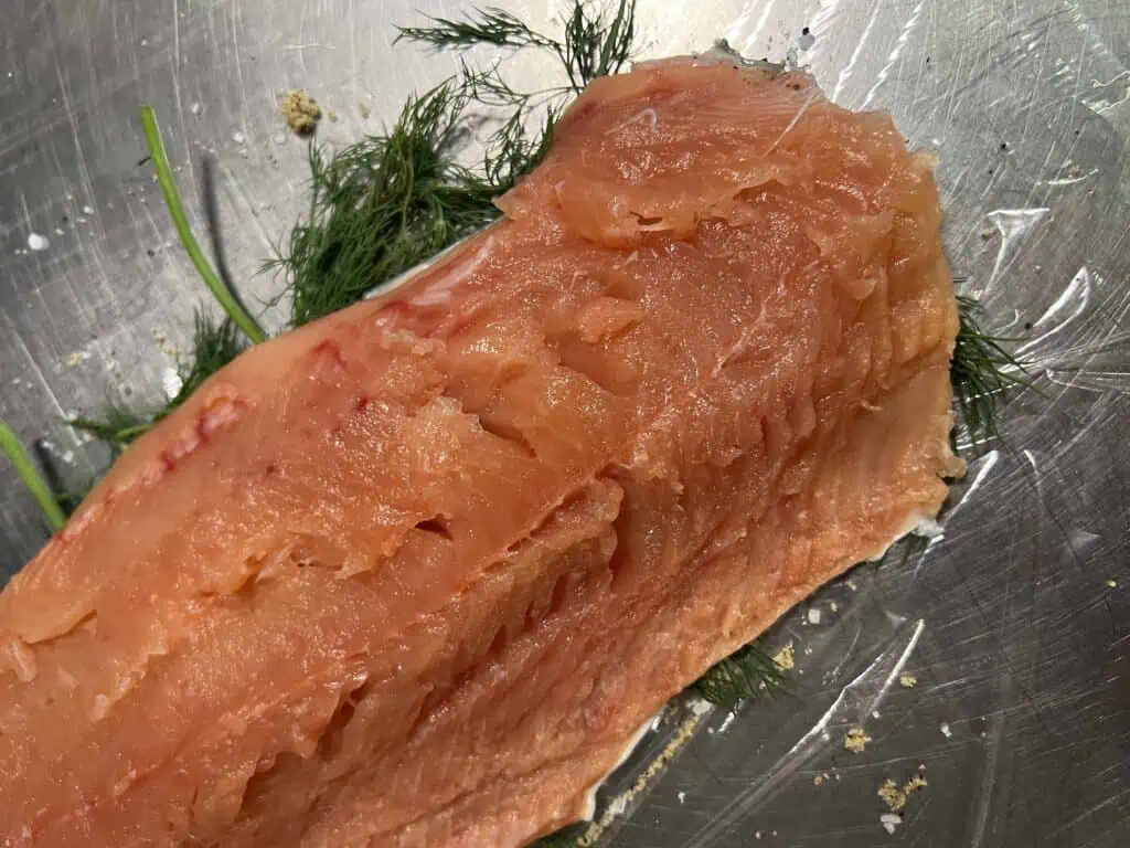 Salmon on dill
